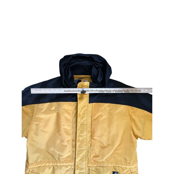 Carhartt Mens Jacket Yellow Black VTG Rollaway Hood Mesh Lining Outdoor Hiking - Picture 6 of 8